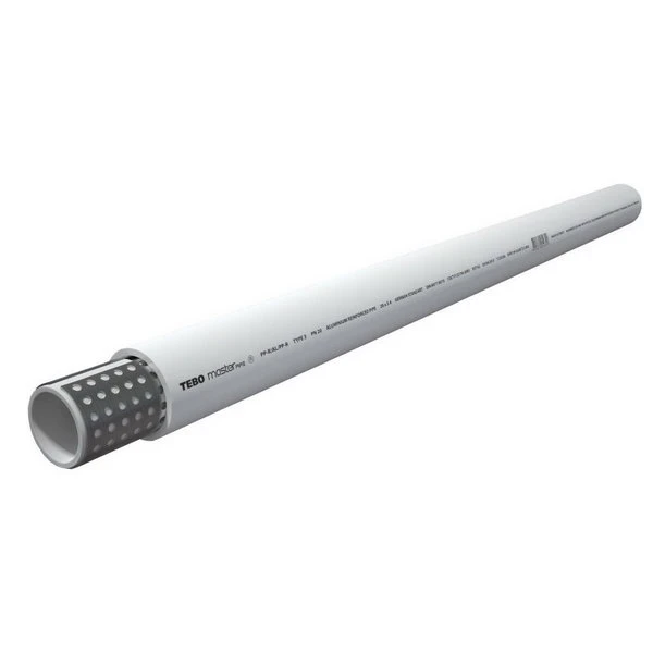 Труба полипропиленовая армированная алюминием TEBO - 32x5.4 SDR6 (PN25, Tmax 70°C, штанга 4м)