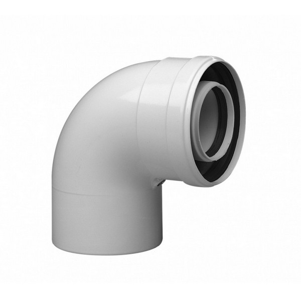 Отвод 90° для коаксиального дымохода Protherm D60/100 мм 