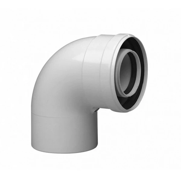 Отвод 90° для коаксиального дымохода Protherm D60/100 мм 
